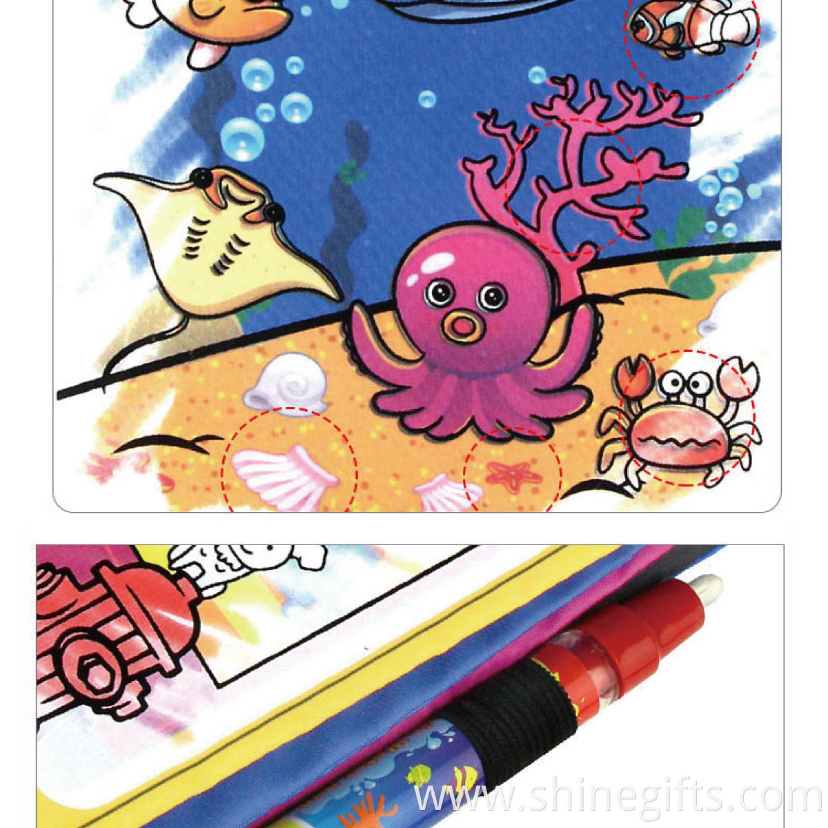 New & Original Education Toys Coloring Painting Cloth Book Kids Magic Drawing Water Book